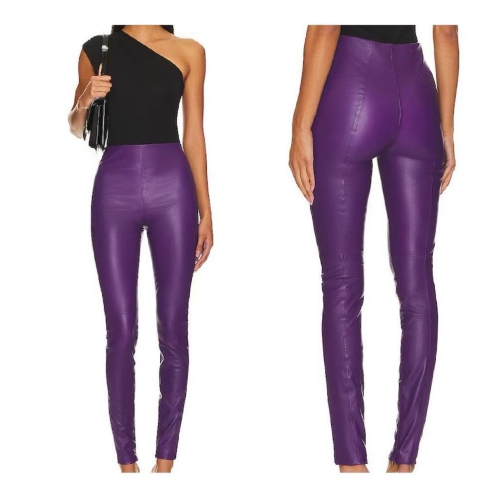 Lovers + Friends Revolve Valen Lambskin Leather Pants